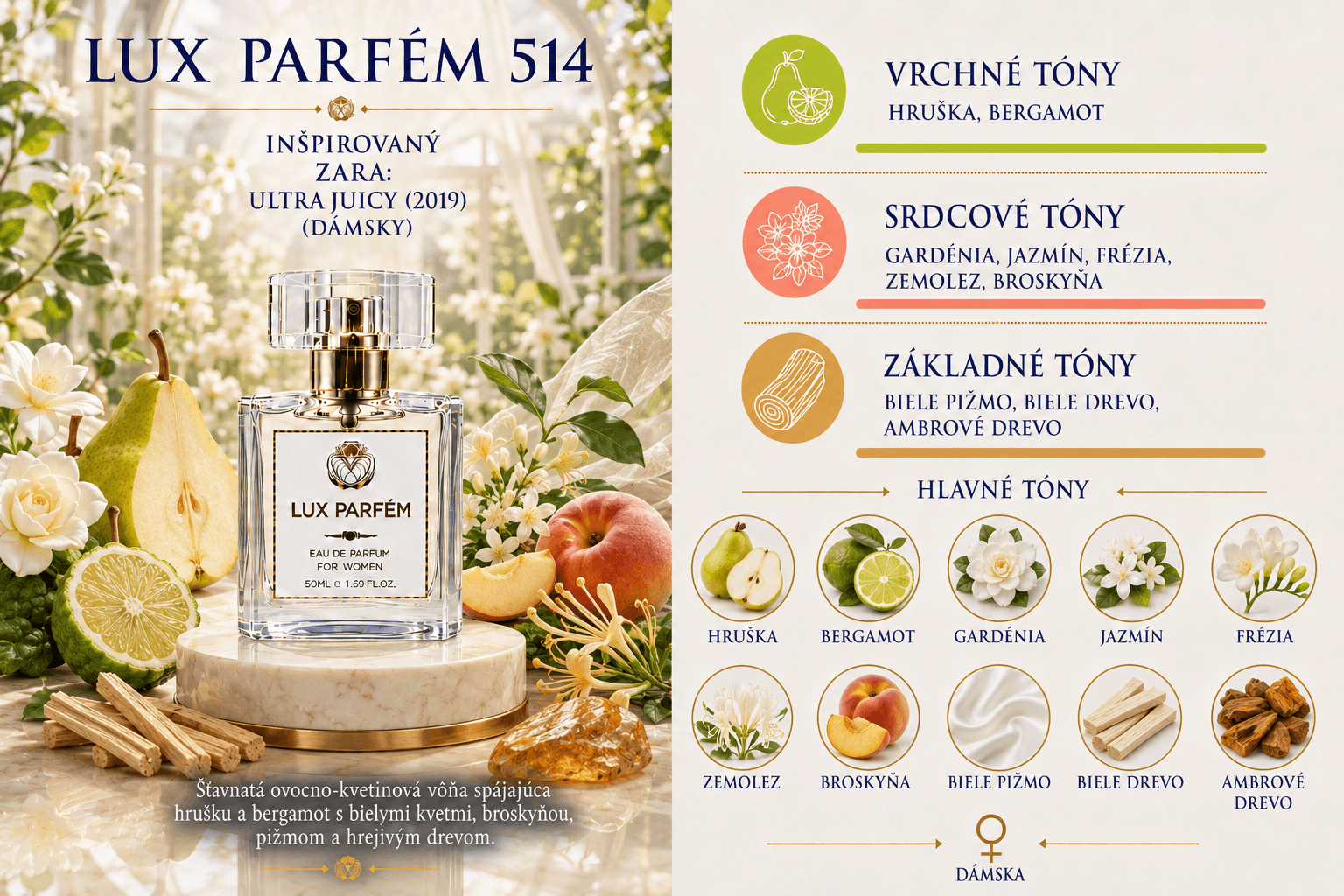 Lux Parfém 514 – Inšpirovaný Zara: Ultra Juicy (2019)